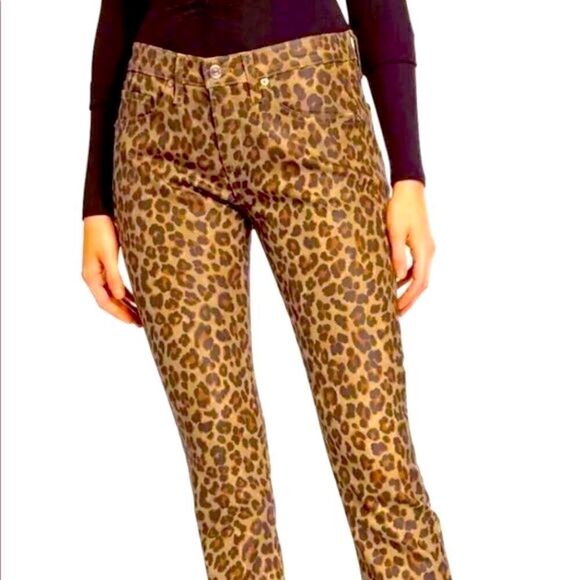 VERONICA BEARD BROOKE MID-RISE LEOPARD PRINT SKINNY JEANS SZ 0 NWT - Picture 2 of 16